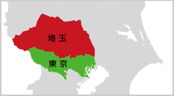 東京と埼玉エリアの図